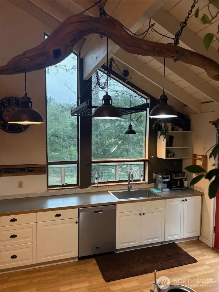 Large windows for natural light.