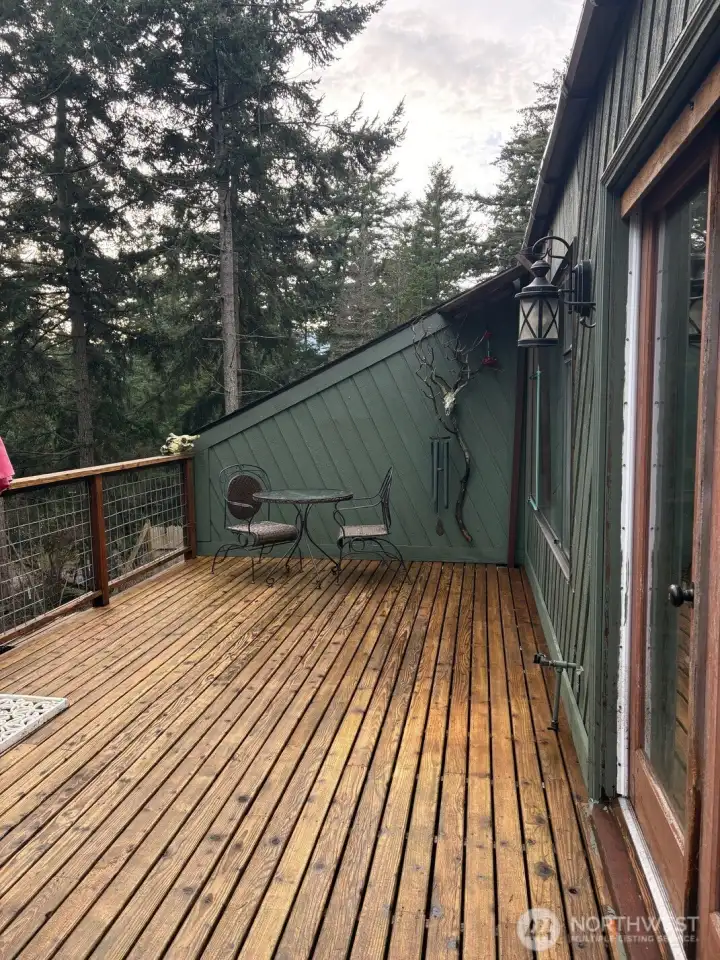 South facing deck.