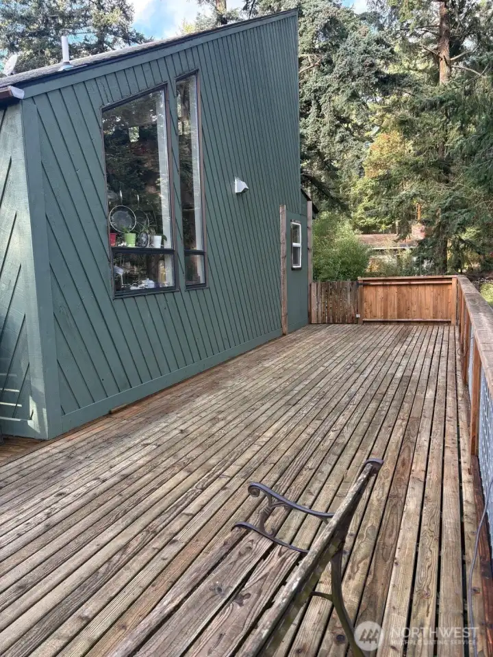 East facing deck.