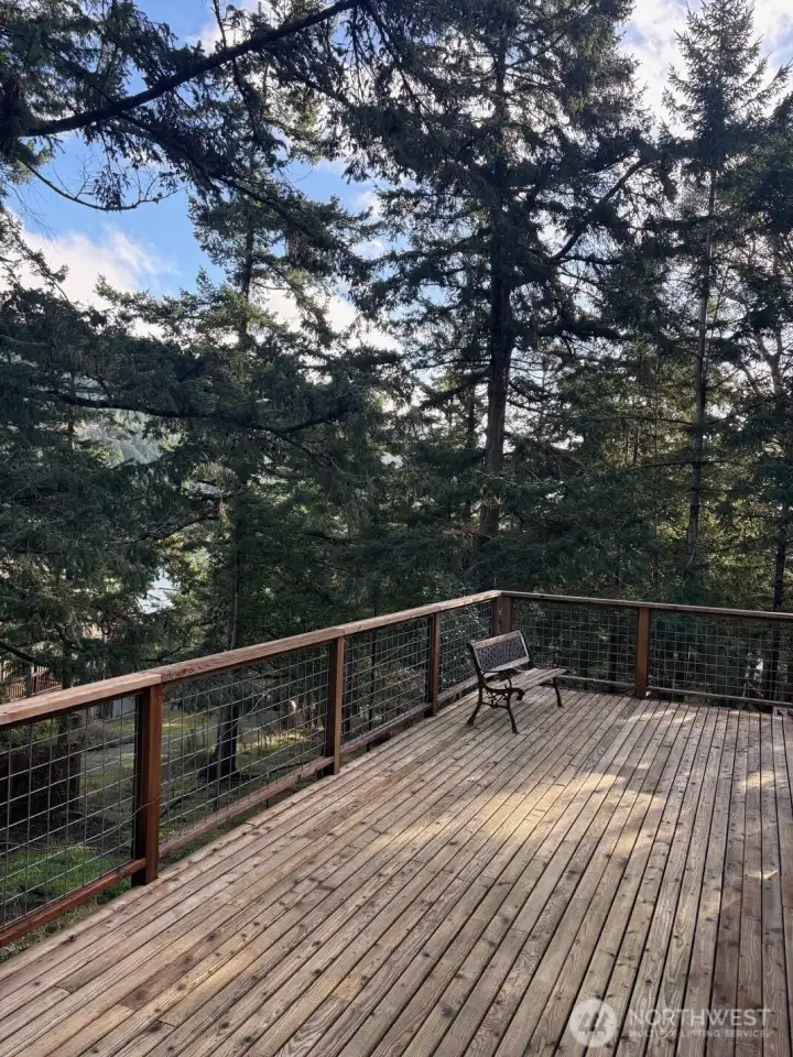 Large open deck with view to Rosario Seaplane dock.