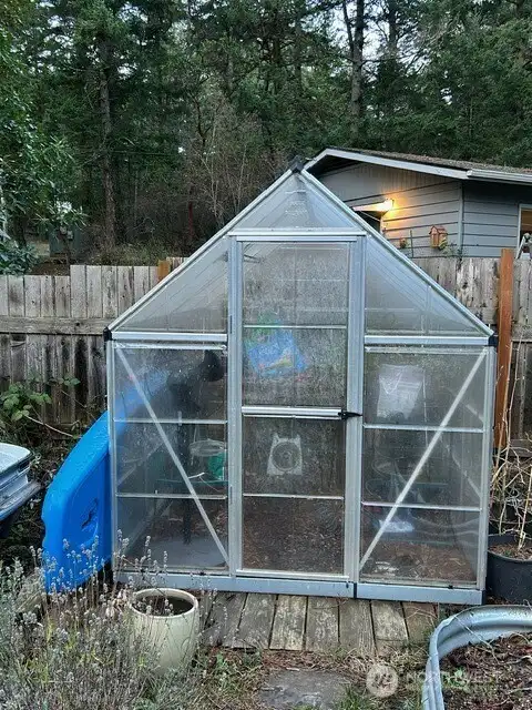 Greenhouse with water.