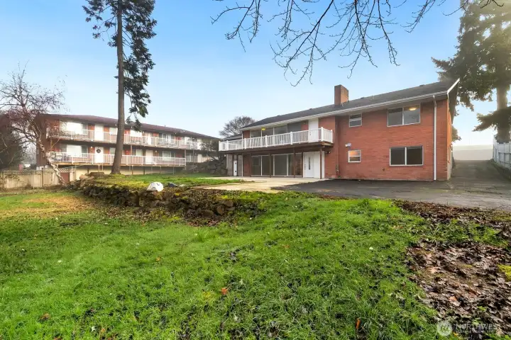 View of lower level unit and large backyard!