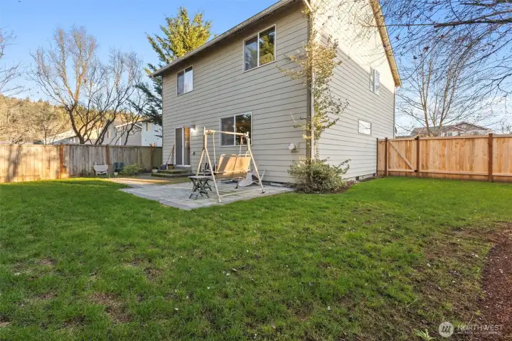 Fully fenced with large patio