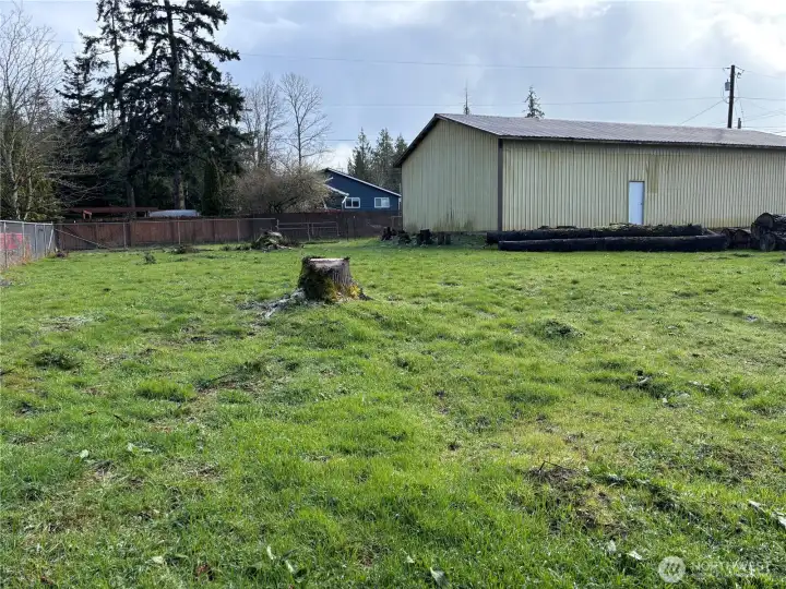 Lot is cleared of trees and brush.