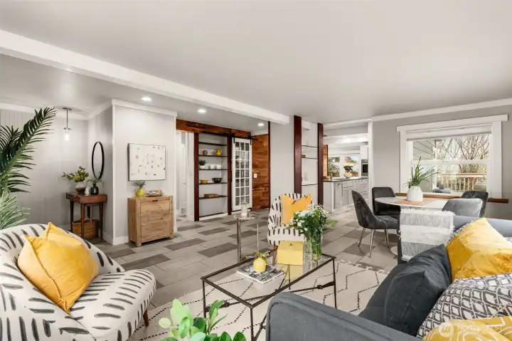 Build in shelves using reclaimed materials