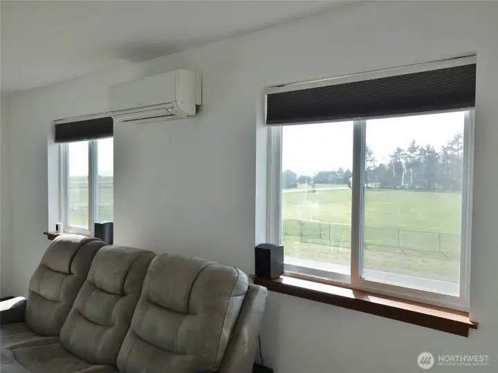 Views from the Living Room. Ductless Heat Pump to stay warm and cool.