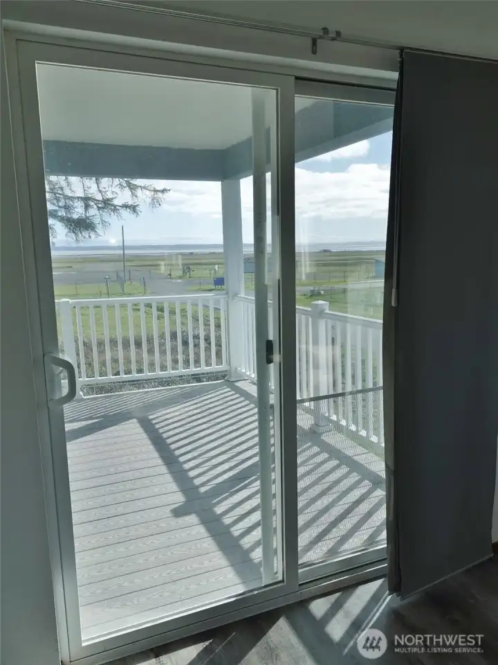 Slider door to the large covered deck with views too!