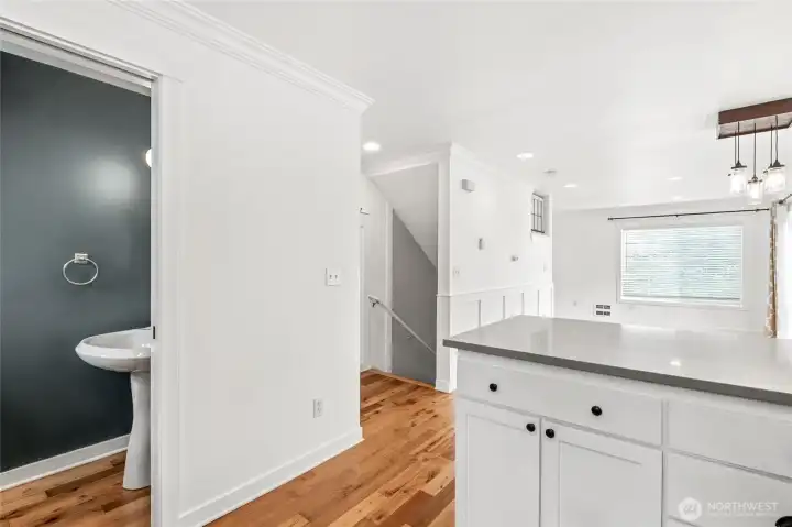 Guest bathroom on main level.