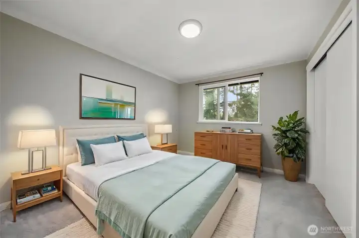 Virtually Staged bedroom 3.