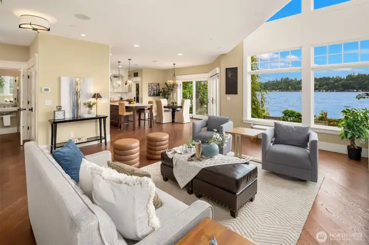 Great room open to the kitchen