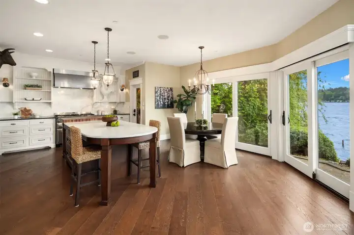 Stunning gourmet French country kitchen - Rutt cabinets, Aga 6-burner stove, Sub-Zero fridge
