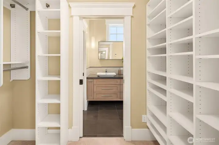 Custom primary closet