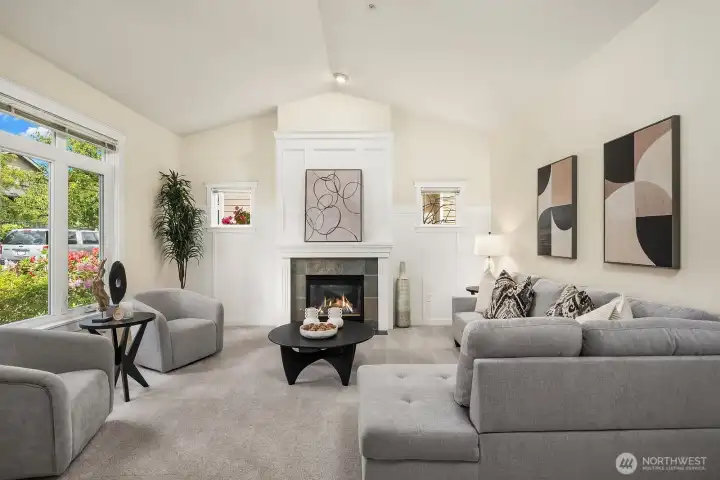 Spacious living room with cozy ambiance