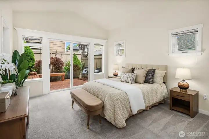 Primary bedroom on the main floor with NO steps from the front throughout the main