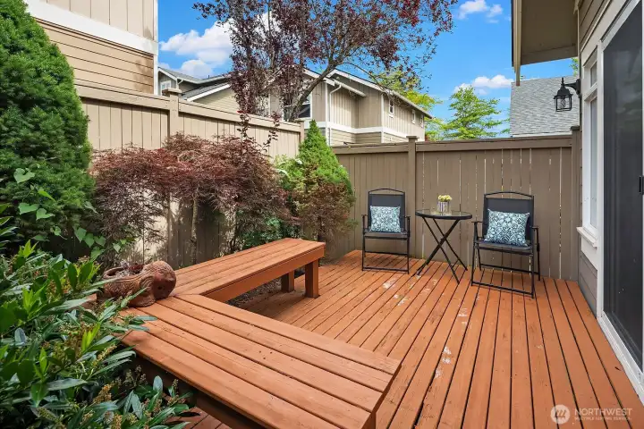 Imagine morning coffee or evening sundowners in your private backyard