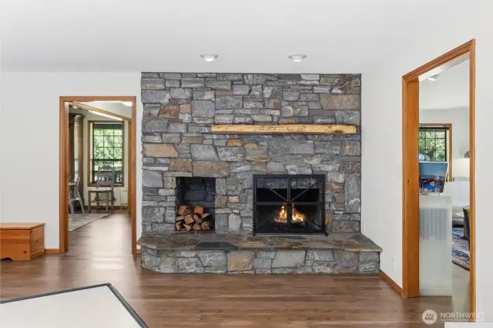 Custom fireplace in Living room