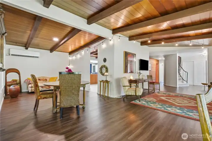 Dining area in this Great Room can accommodate large gatherings.