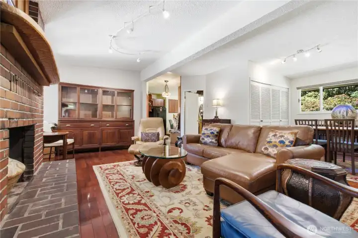 The attached ADU features an open-concept great room which seamlessly integrates the living, dining, and kitchen areas, creating a bright and spacious hub for everyday living."