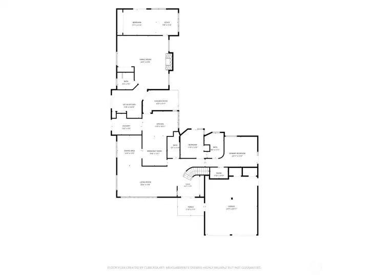 Main floor plan with attached ADU
