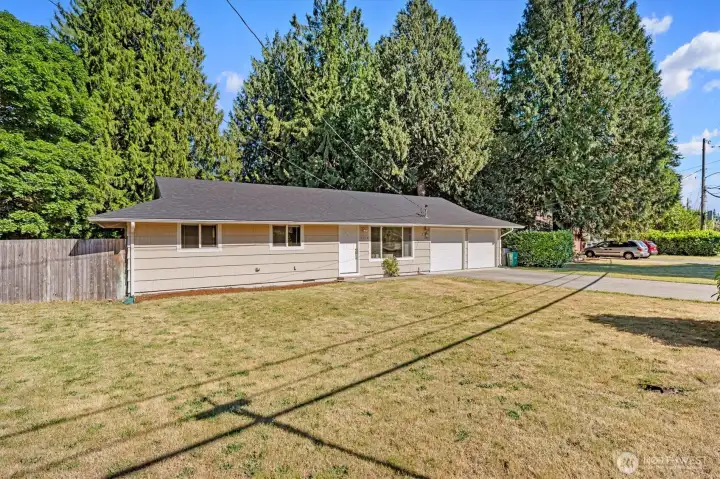 Sits beautifully on the lot, large driveway with plenty of parking.