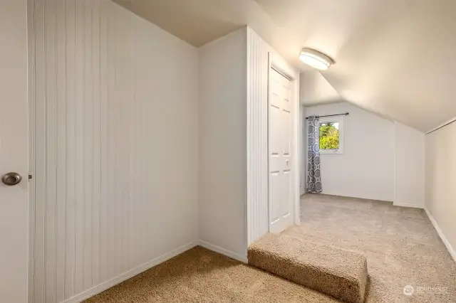 The back bedroom is 19'x7' with window looking out to the backyard.