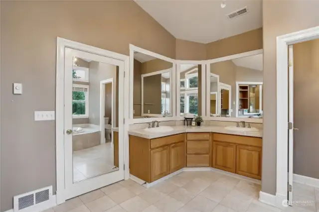 master bath with views