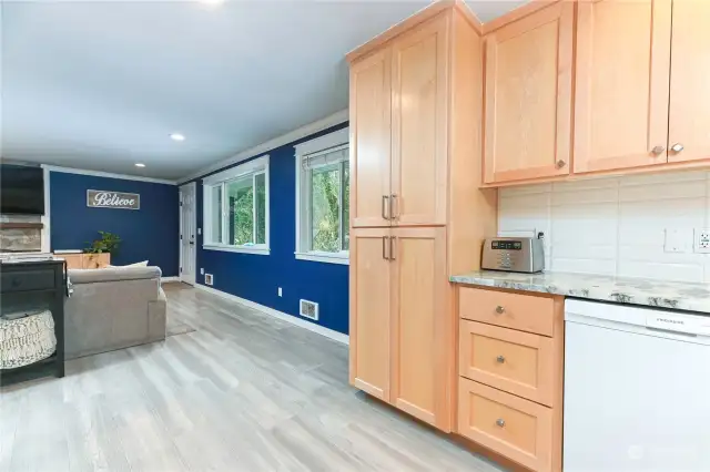 View form the kitchen to the great room.