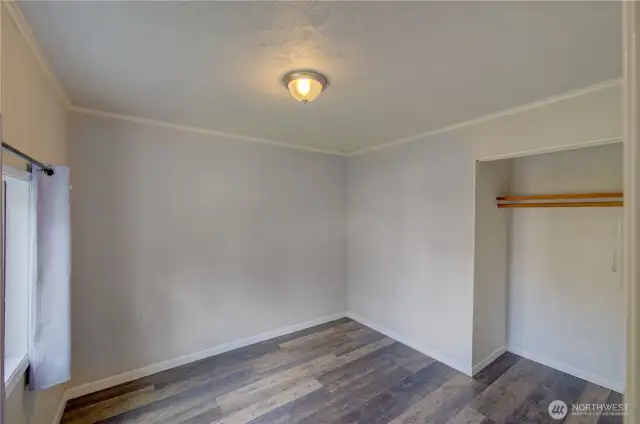 Closet area in first bedroom