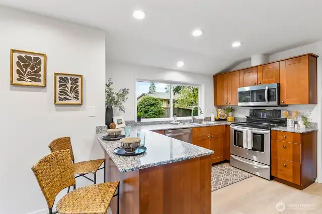 Kitchen w/stainless steel appliances