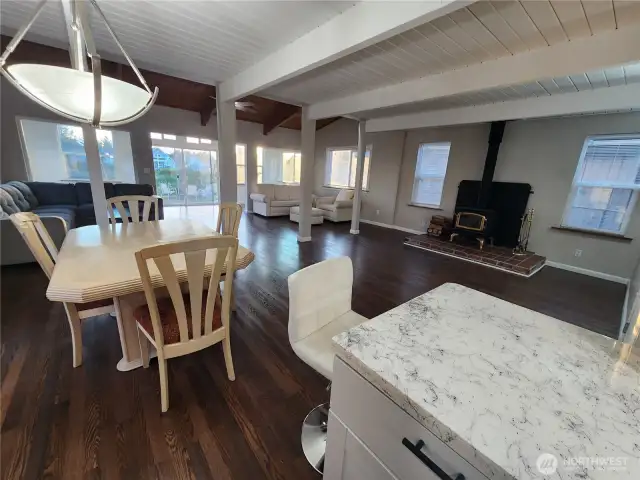 Sunroom, 8 foot sliding glass door leading to the big backyard and 23 miles of freshwater grand canal