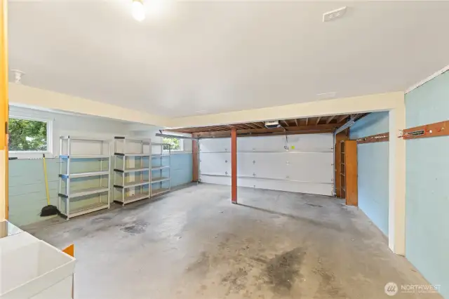 Ample room for cars and storeage in this garage!