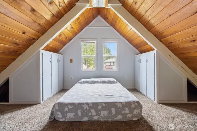Upstairs bedroom. Closest completed