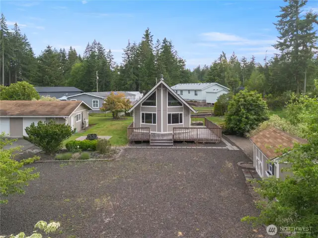 Open view of the home. Huge lot!