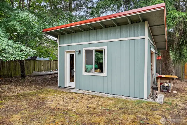 Newer built shed was used as an art studio