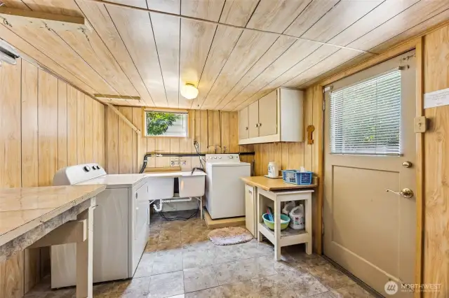 Basement utility room
