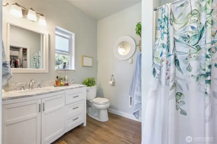 Bathroom above shop