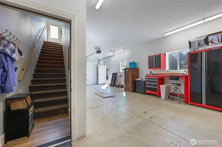 Entrance to Living space above shop