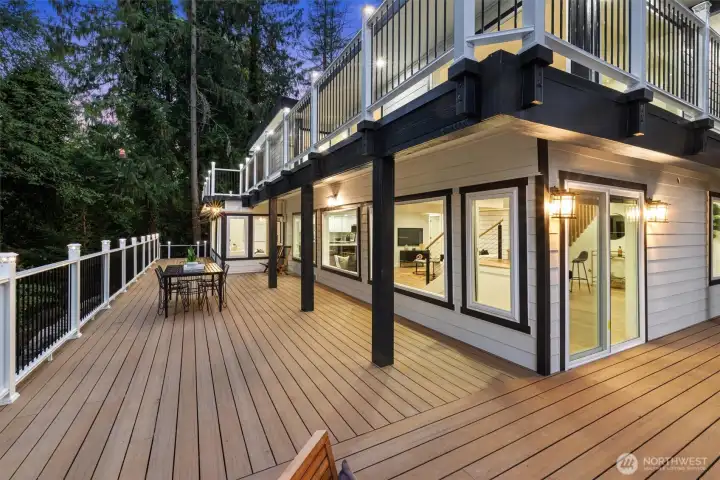 Take in stunning Lake Washington views from the massive deck
