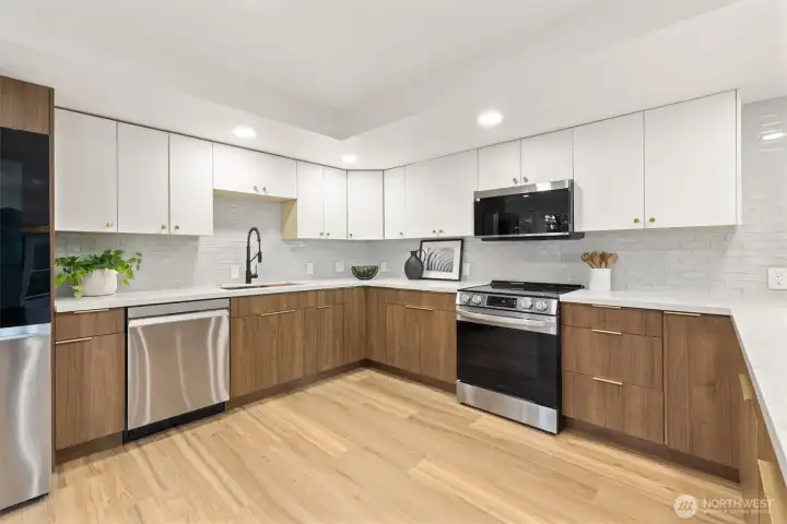 Basement features a full kitchen