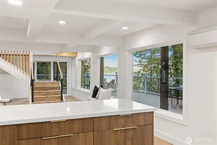Basement features a full kitchen