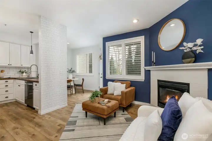 Open concept floorplan makes this space perfect for having friends over.