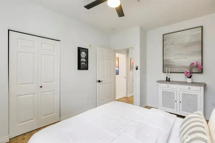 Large walk-in closet in bedroom!