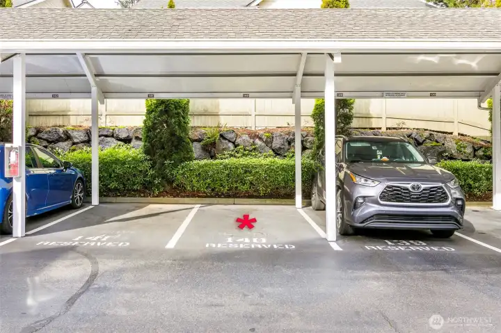 Assigned parking space is #140