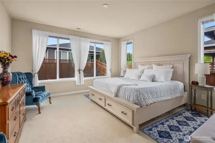 Light-Filled Primary Suite with Backyard Views.