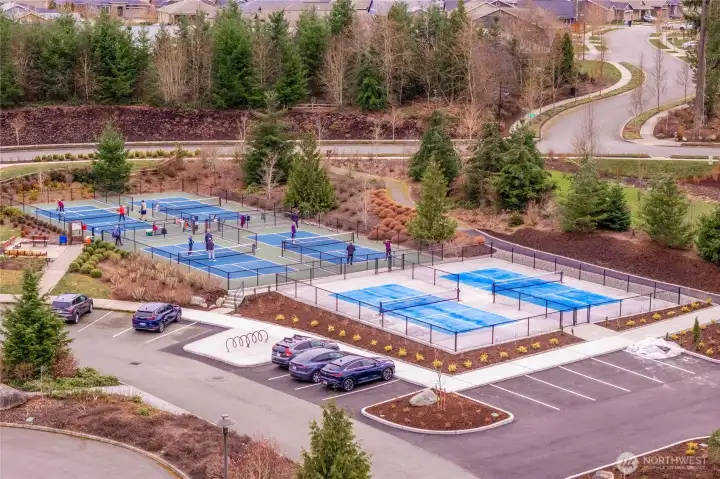 Community pickleball courts.