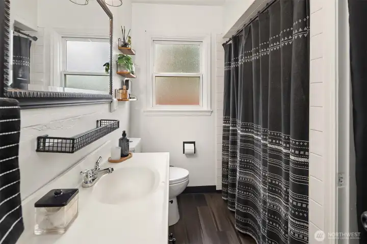 This home's only full bathroom is on the main floor.