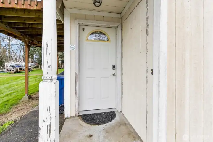 Welcome in to the lower garage/shop entrance