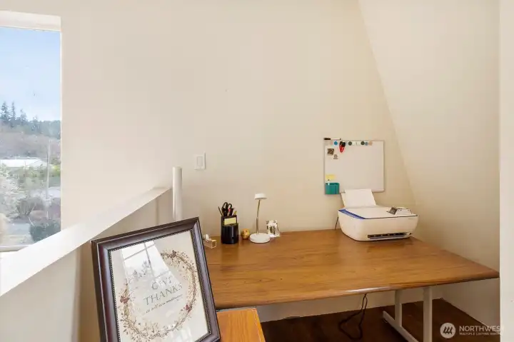 Office nook above stairs