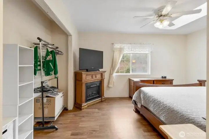 primary bedroom with large open closet