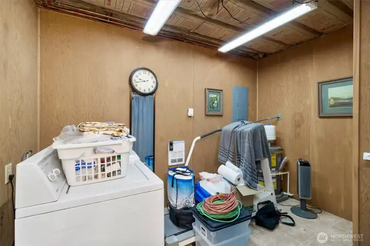 Bathhouse with laundry and shower facilities.